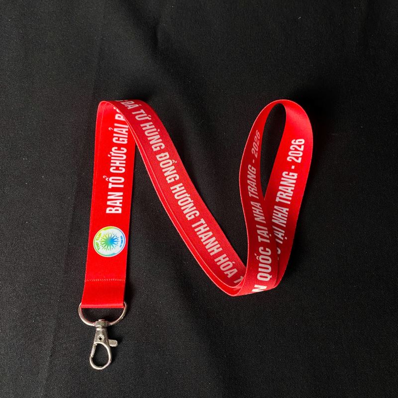 Lanyard in logo theo yêu cầu của khách hàng