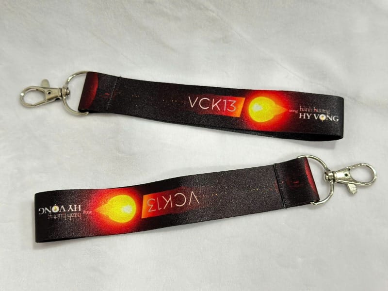 Dây móc khóa vải satin