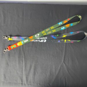 Dây đeo thẻ satin nhịp ghép